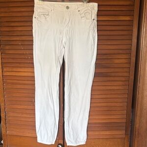 Crown & Ivy White Straight Leg Women's Pants